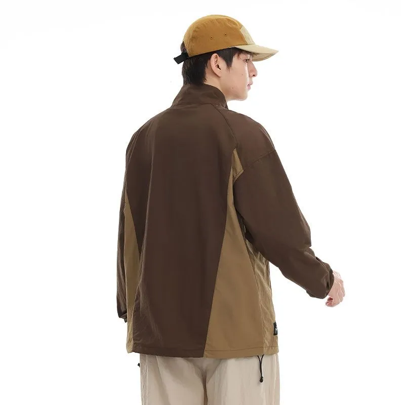 Men's Relaxed-Fit Windproof Jacket with Drawstring Hem