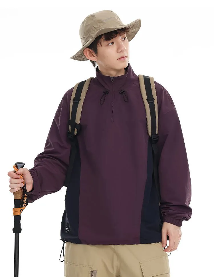 Men's Relaxed-Fit Windproof Jacket with Drawstring Hem