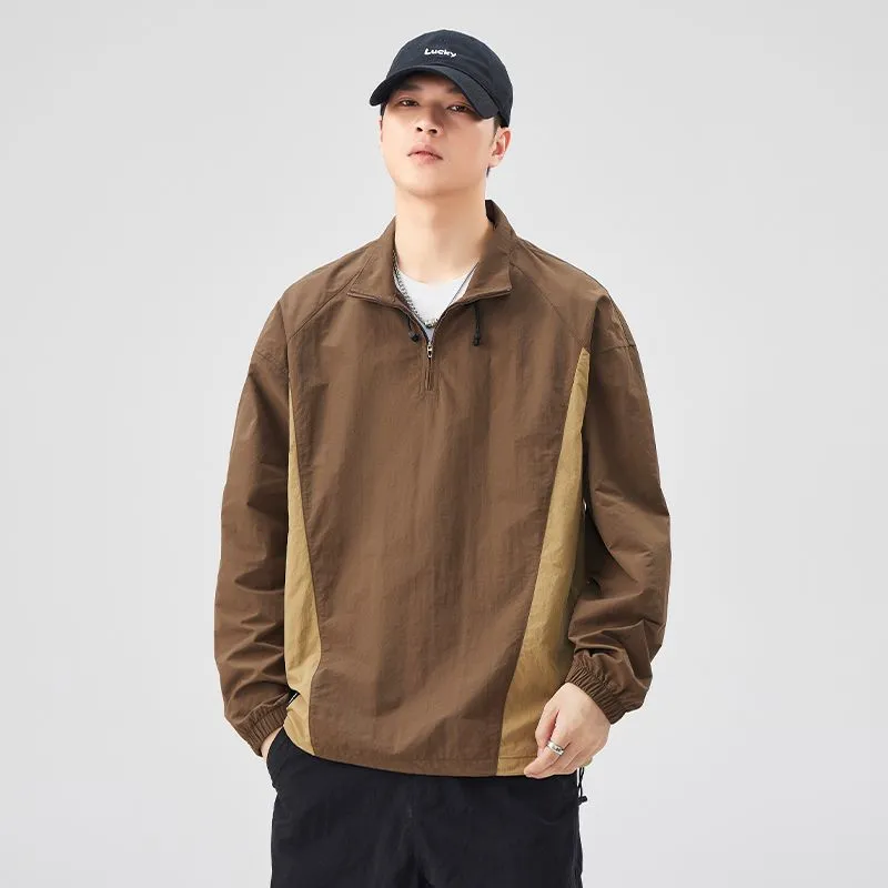 Men's Relaxed-Fit Windproof Jacket with Drawstring Hem