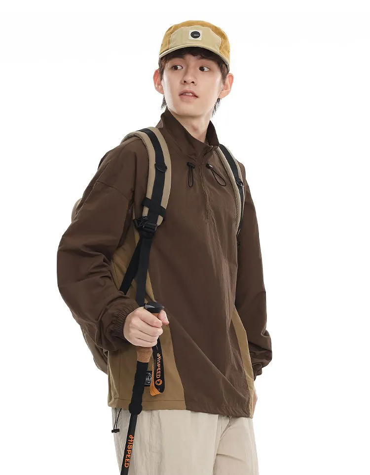 Men's Relaxed-Fit Windproof Jacket with Drawstring Hem