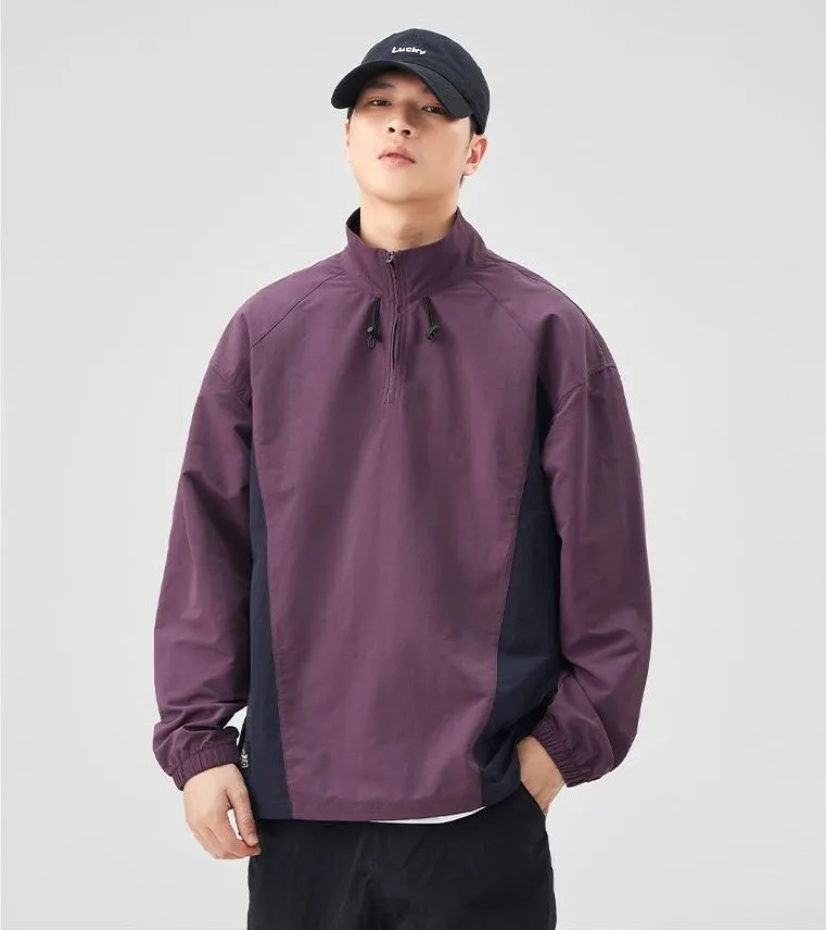 Men's Relaxed-Fit Windproof Jacket with Drawstring Hem