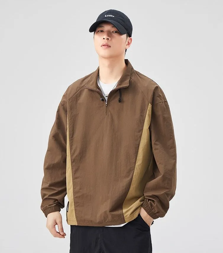 Men's Relaxed-Fit Windproof Jacket with Drawstring Hem