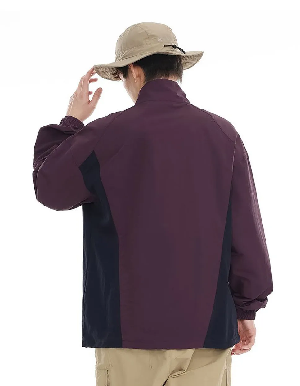 Men's Relaxed-Fit Windproof Jacket with Drawstring Hem