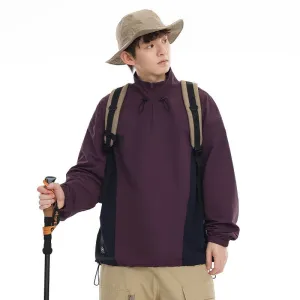 Men's Relaxed-Fit Windproof Jacket with Drawstring Hem