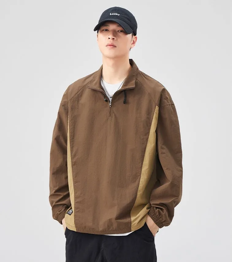 Men's Relaxed-Fit Windproof Jacket with Drawstring Hem