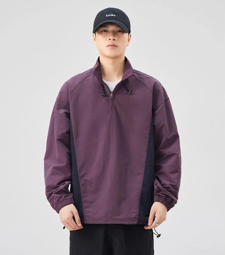 Men's Relaxed-Fit Windproof Jacket with Drawstring Hem
