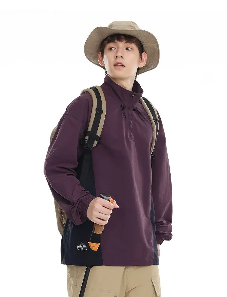 Men's Relaxed-Fit Windproof Jacket with Drawstring Hem