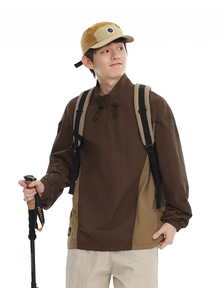 Men's Relaxed-Fit Windproof Jacket with Drawstring Hem