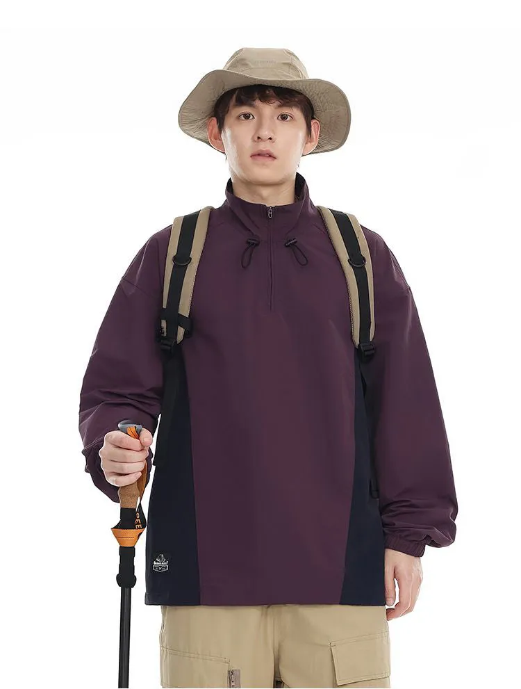 Men's Relaxed-Fit Windproof Jacket with Drawstring Hem