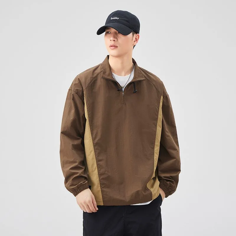 Men's Relaxed-Fit Windproof Jacket with Drawstring Hem