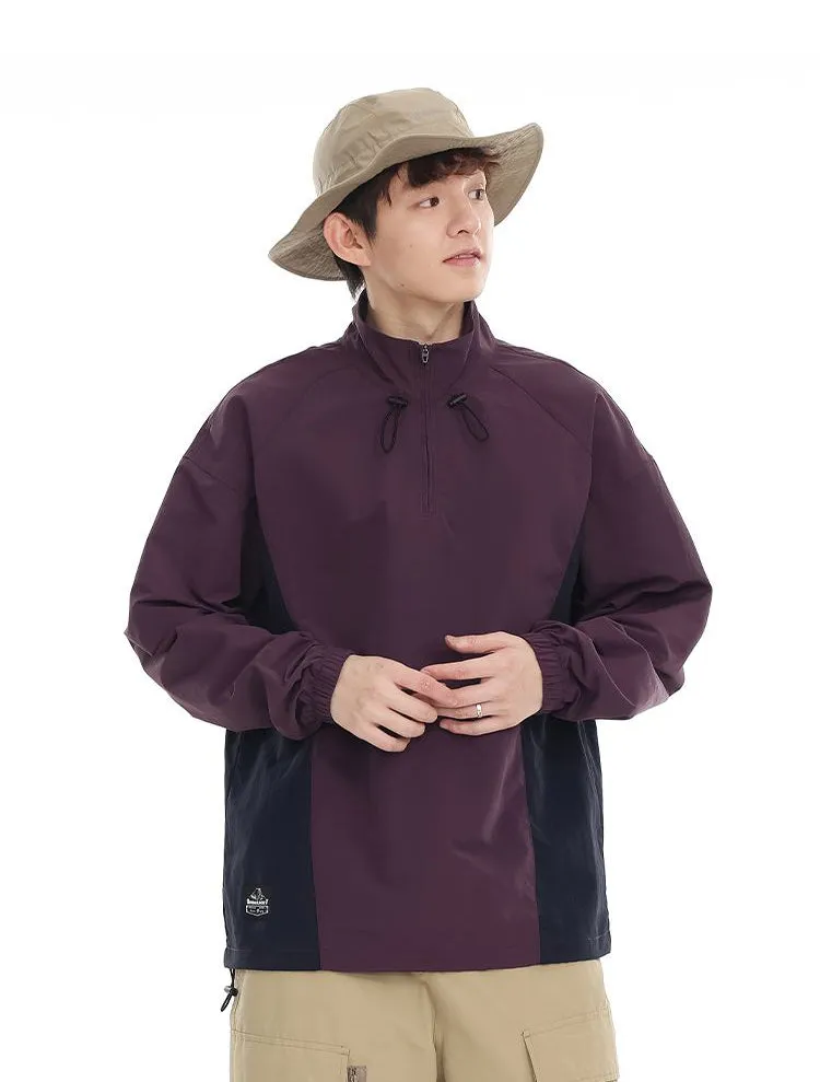 Men's Relaxed-Fit Windproof Jacket with Drawstring Hem