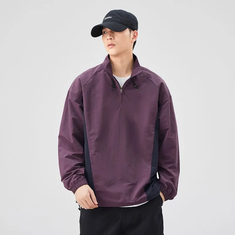 Men's Relaxed-Fit Windproof Jacket with Drawstring Hem