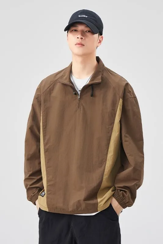 Men's Relaxed-Fit Windproof Jacket with Drawstring Hem