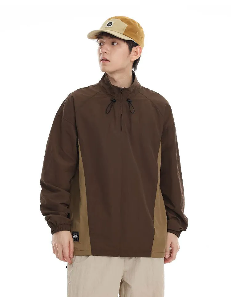 Men's Relaxed-Fit Windproof Jacket with Drawstring Hem