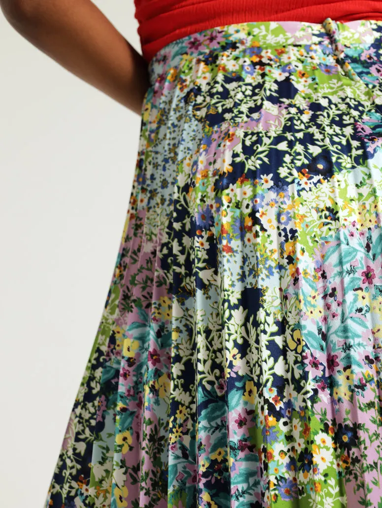 Midi Pleated Skirt - Multi