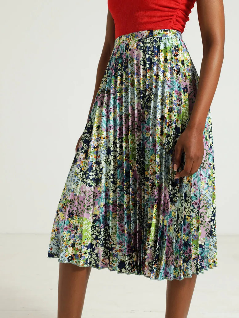 Midi Pleated Skirt - Multi
