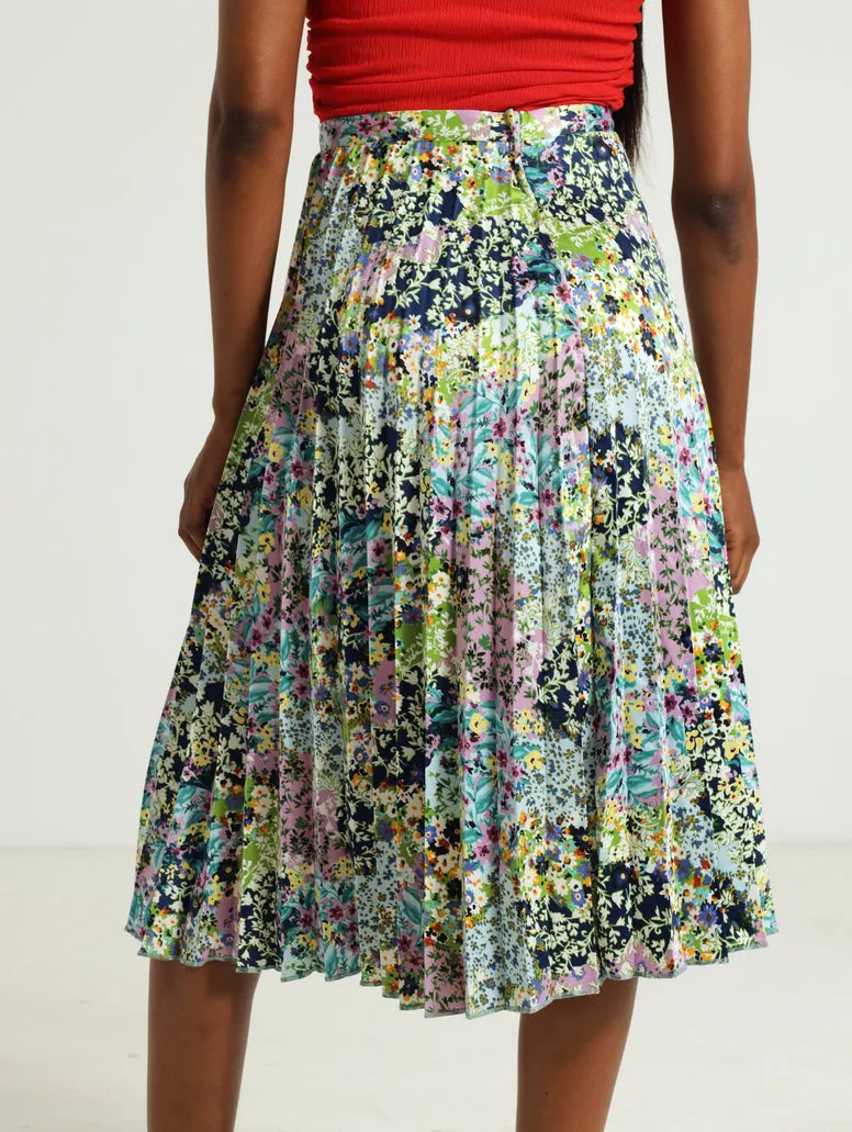 Midi Pleated Skirt - Multi