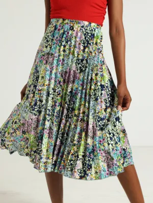 Midi Pleated Skirt - Multi