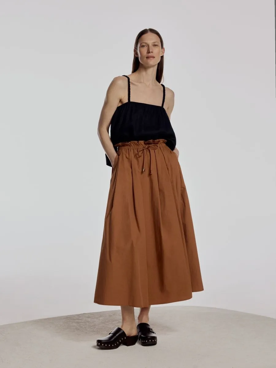 Midi skirt with pleats