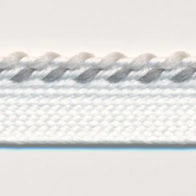 Mix Stitch Piping #12 White & Charcoal & Pale Gray