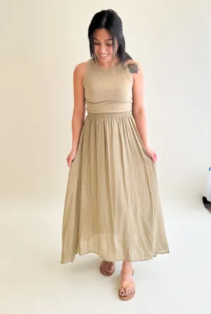 Mixed Media Maxi Dress