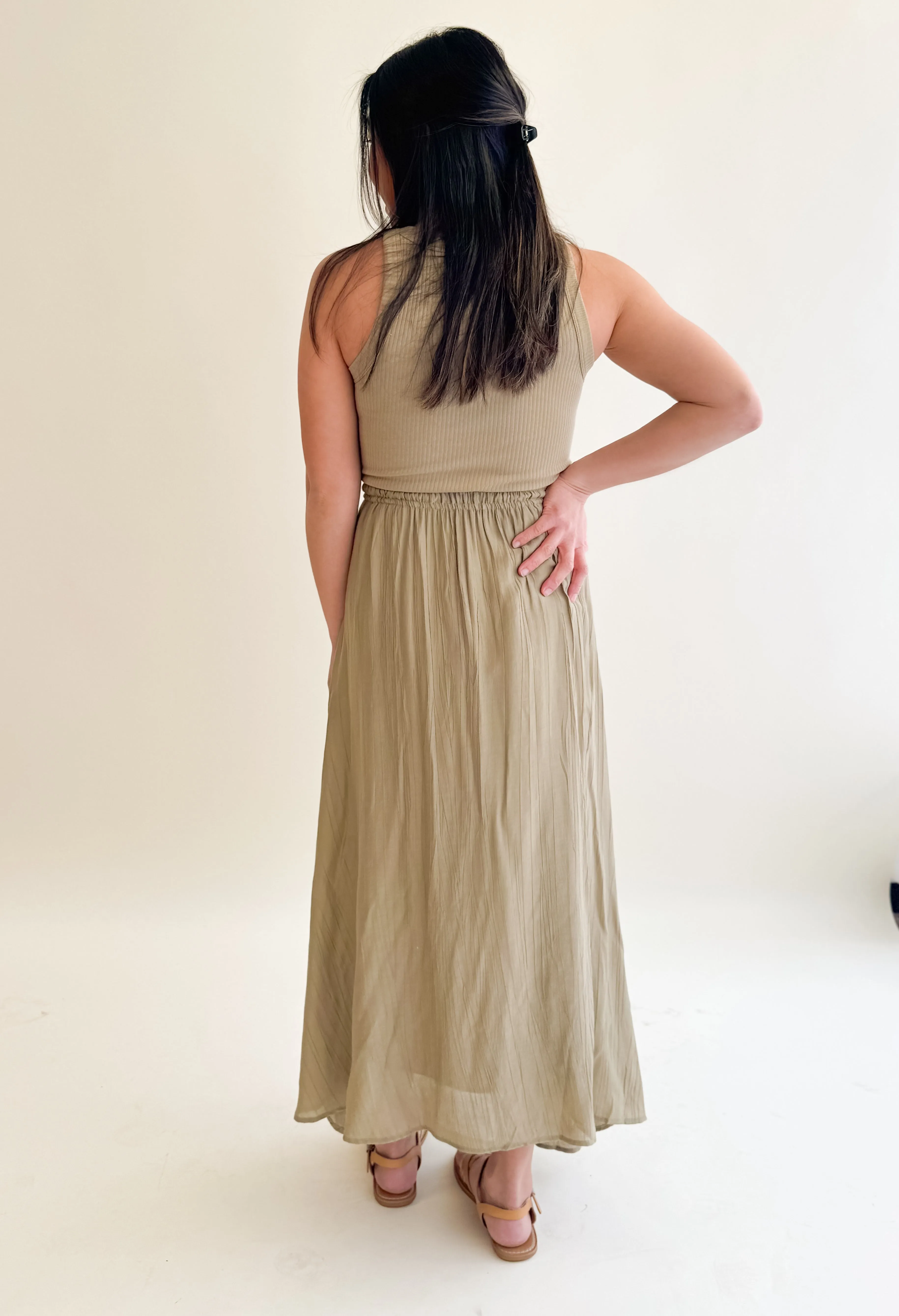 Mixed Media Maxi Dress