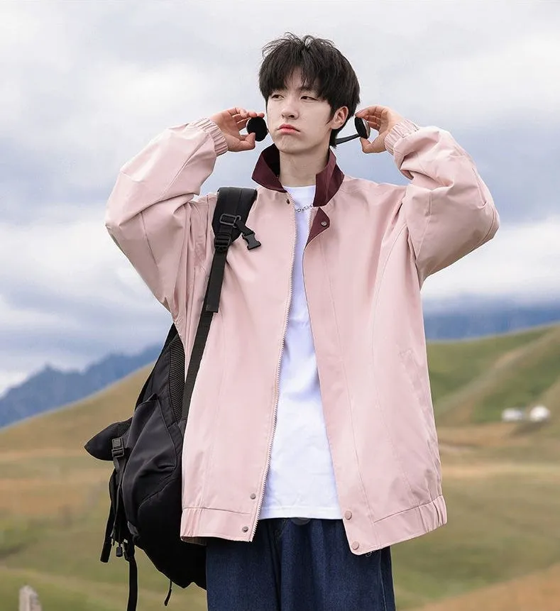 Modern Relaxed-fit Rain Jacket for Men with Windproof Features