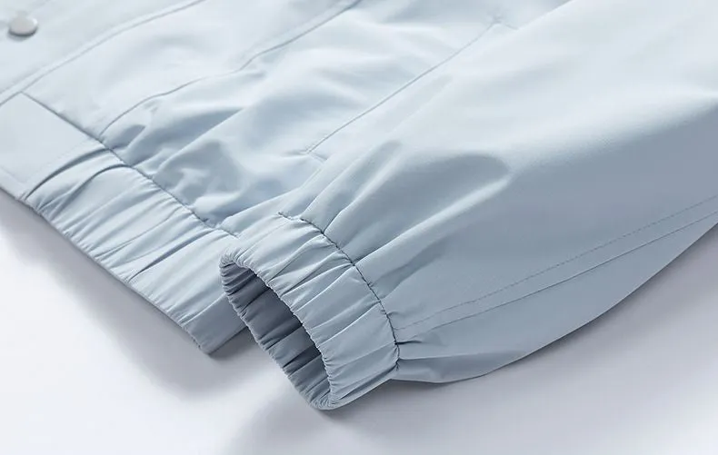 Modern Relaxed-fit Rain Jacket for Men with Windproof Features