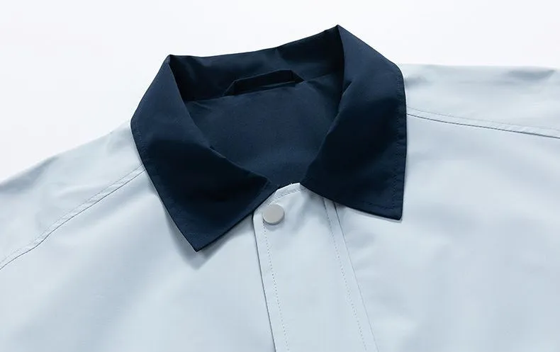 Modern Relaxed-fit Rain Jacket for Men with Windproof Features