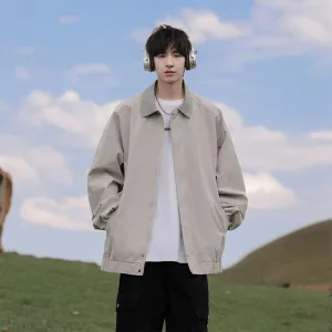 Modern Relaxed-fit Rain Jacket for Men with Windproof Features