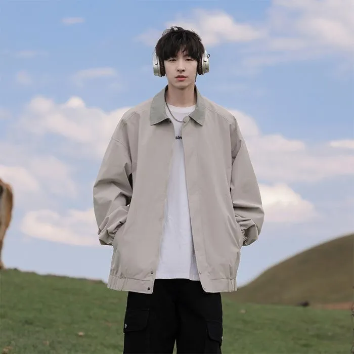 Modern Relaxed-fit Rain Jacket for Men with Windproof Features