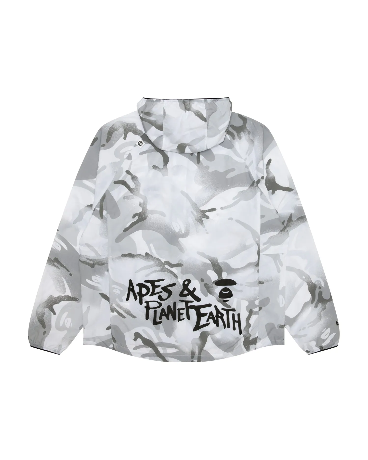 Moonface logo camo windbreaker