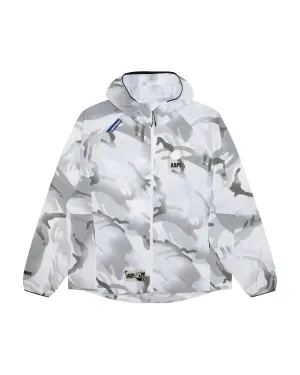 Moonface logo camo windbreaker
