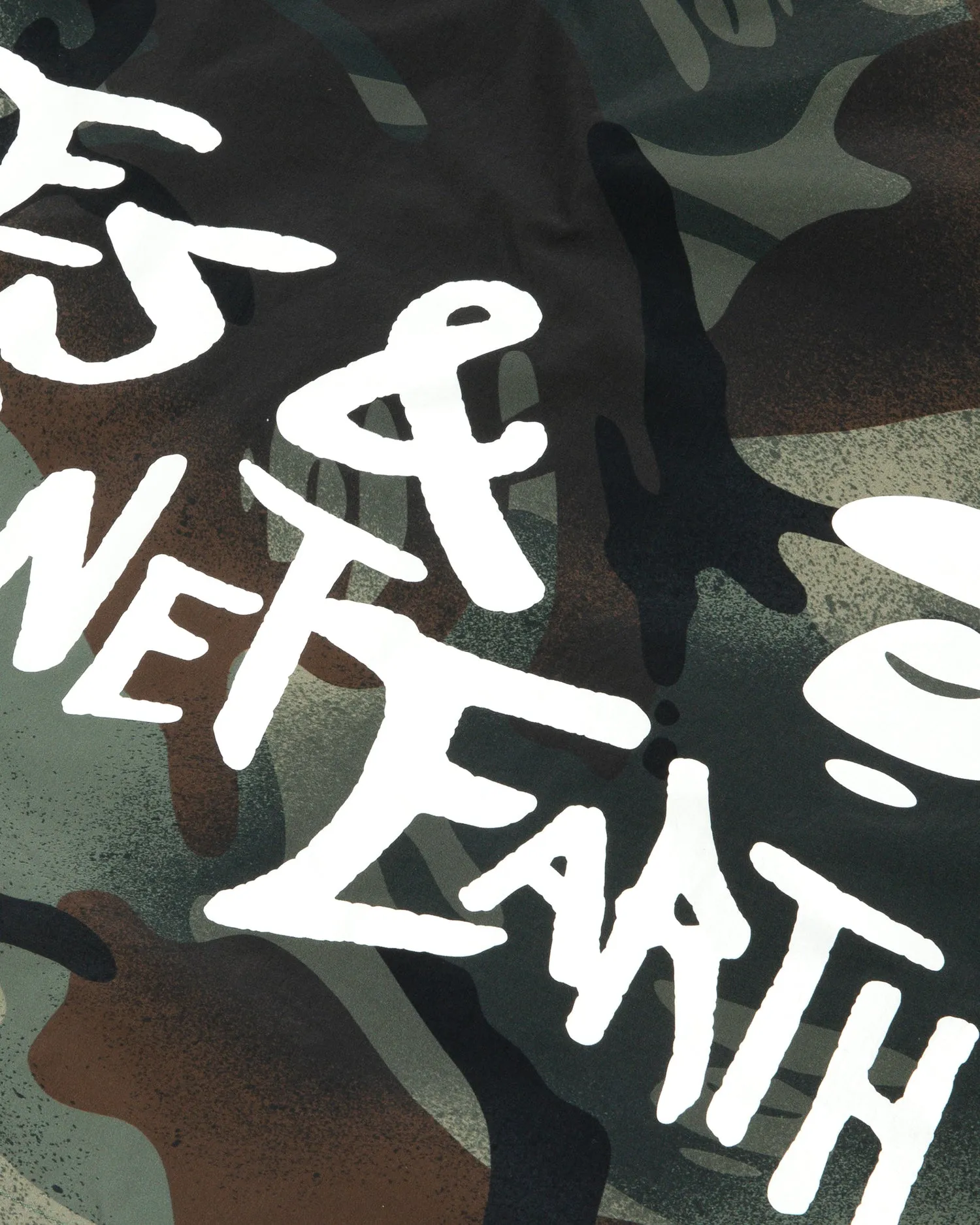 Moonface logo camo windbreaker