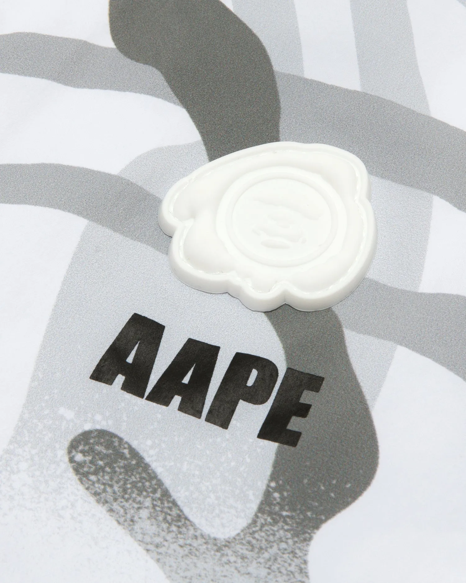 Moonface logo camo windbreaker
