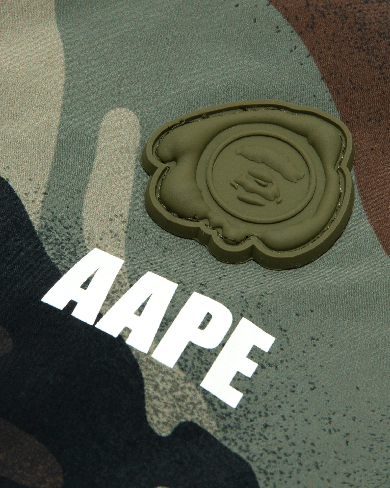 Moonface logo camo windbreaker