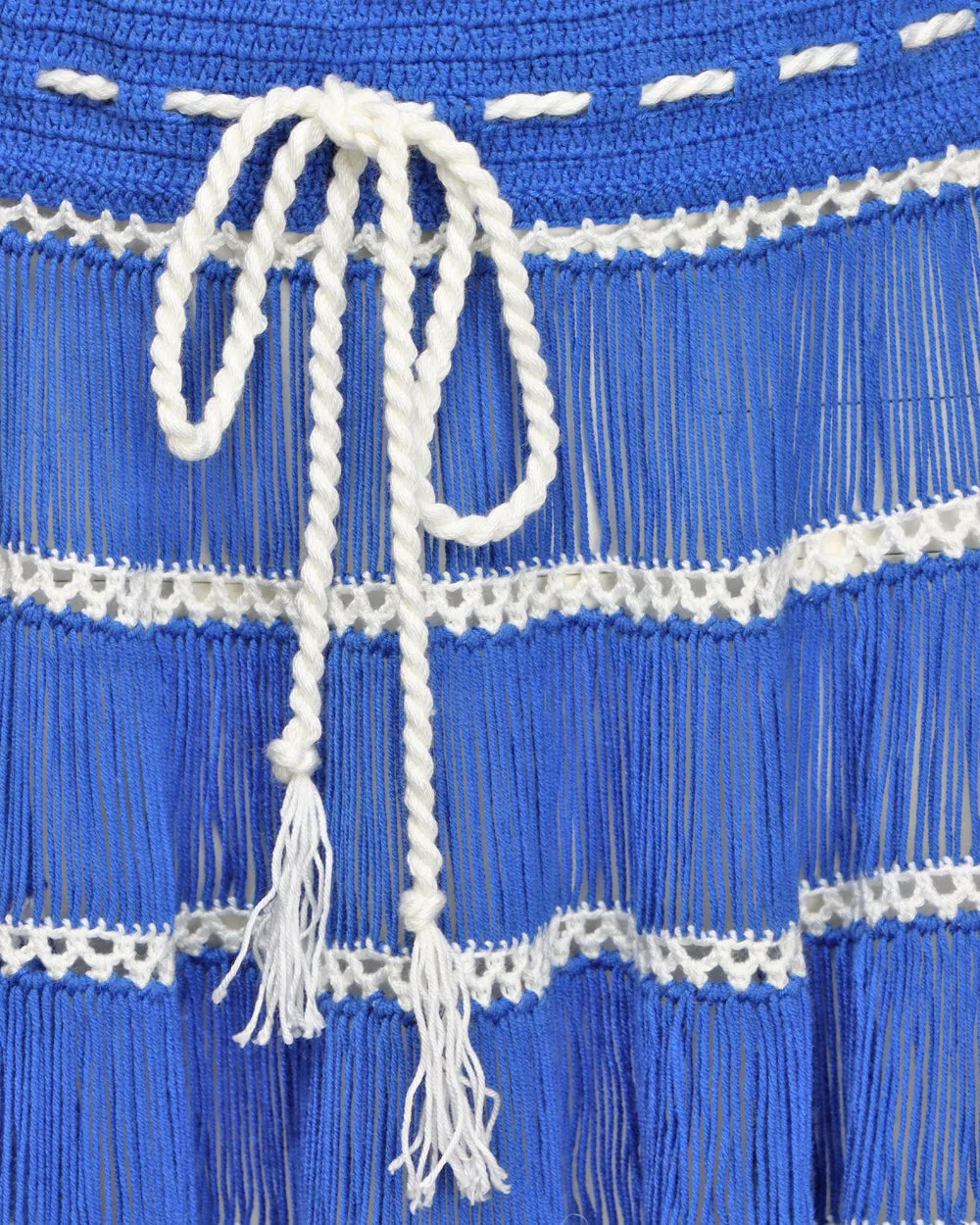 Navy Crochet Bonbon Mini Skirt