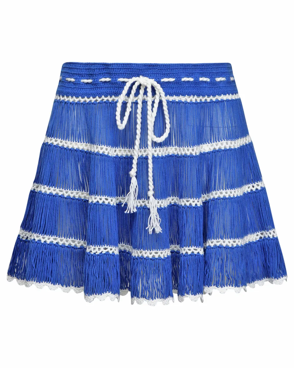 Navy Crochet Bonbon Mini Skirt