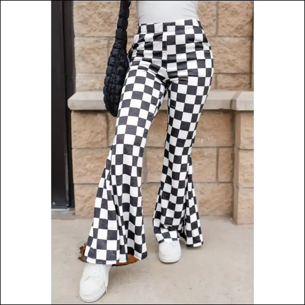 Needful Things: Black Checkered Flared Pants -  Fabulous! 🖤 Strut your Stuff!