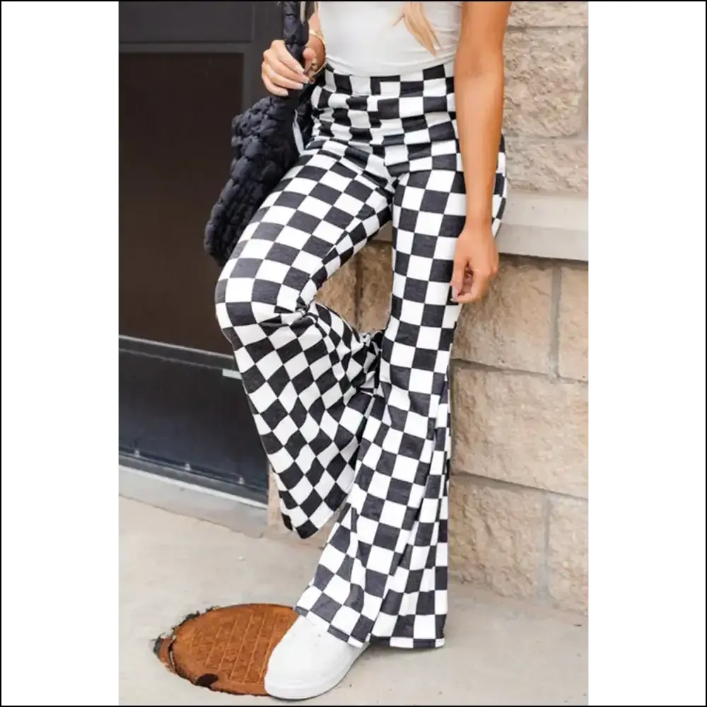 Needful Things: Black Checkered Flared Pants -  Fabulous! 🖤 Strut your Stuff!