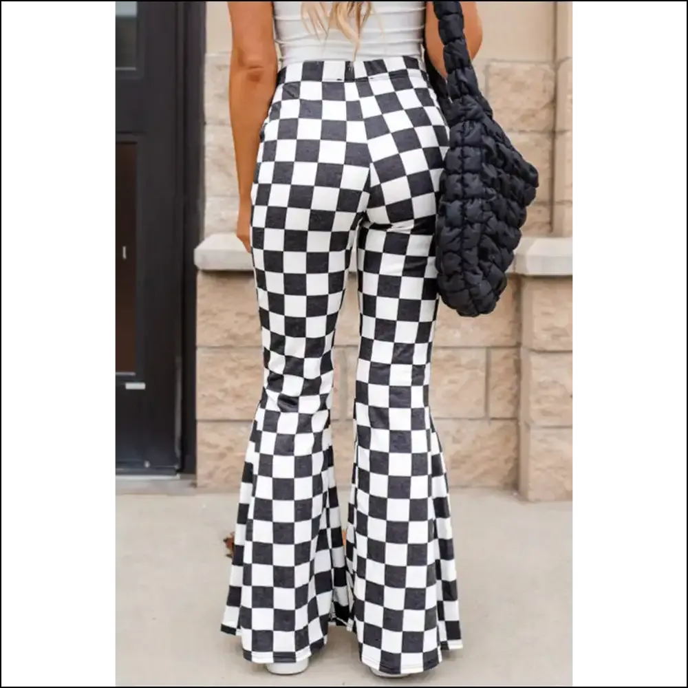 Needful Things: Black Checkered Flared Pants -  Fabulous! 🖤 Strut your Stuff!