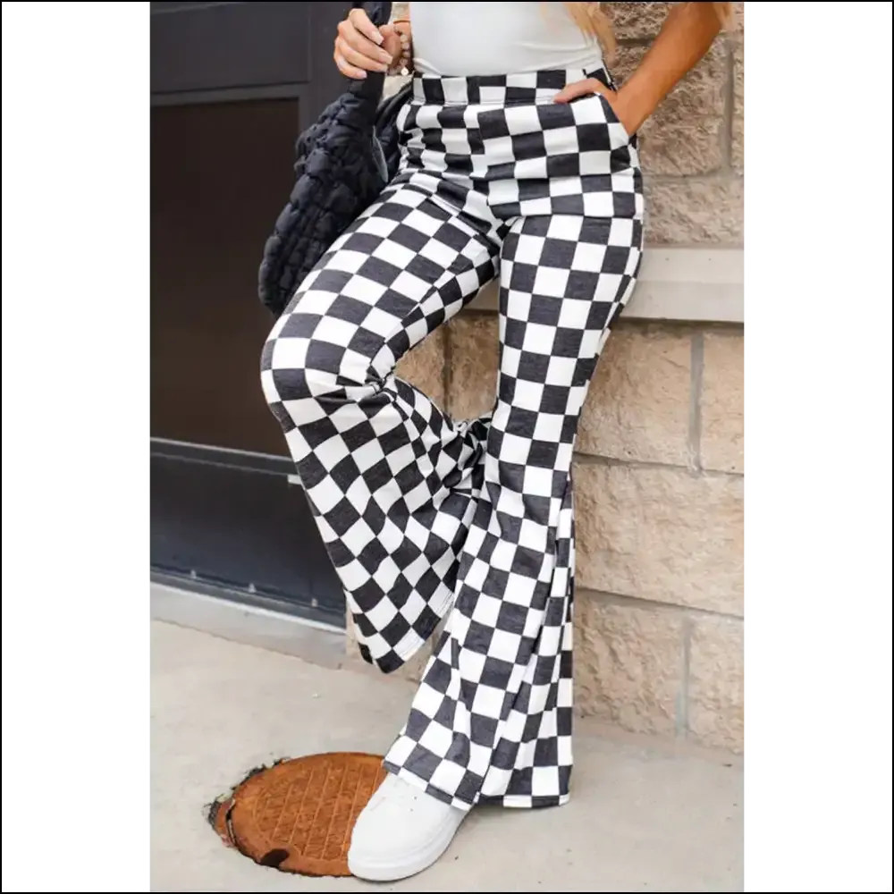 Needful Things: Black Checkered Flared Pants -  Fabulous! 🖤 Strut your Stuff!