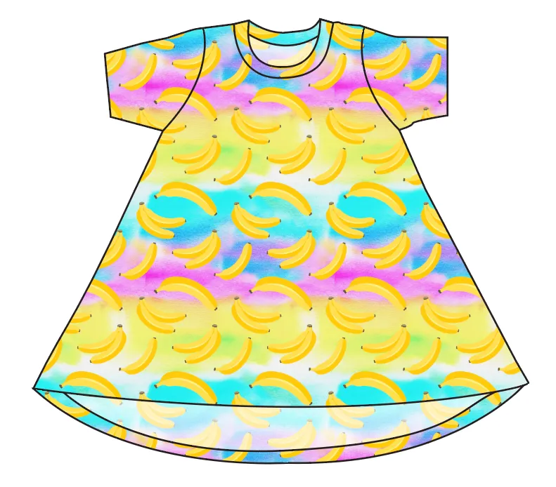 Neon Bananas Basic T-Shirt Dress