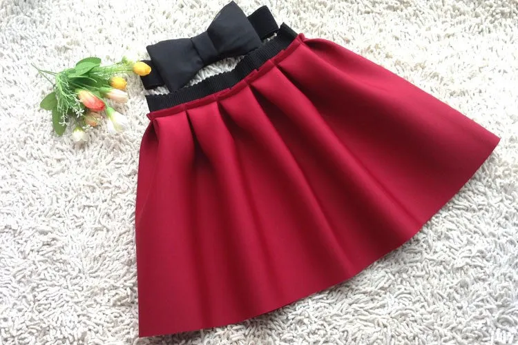Neoprene space cotton elastic force high waist skirts pleated skirt women tutu skirt casual