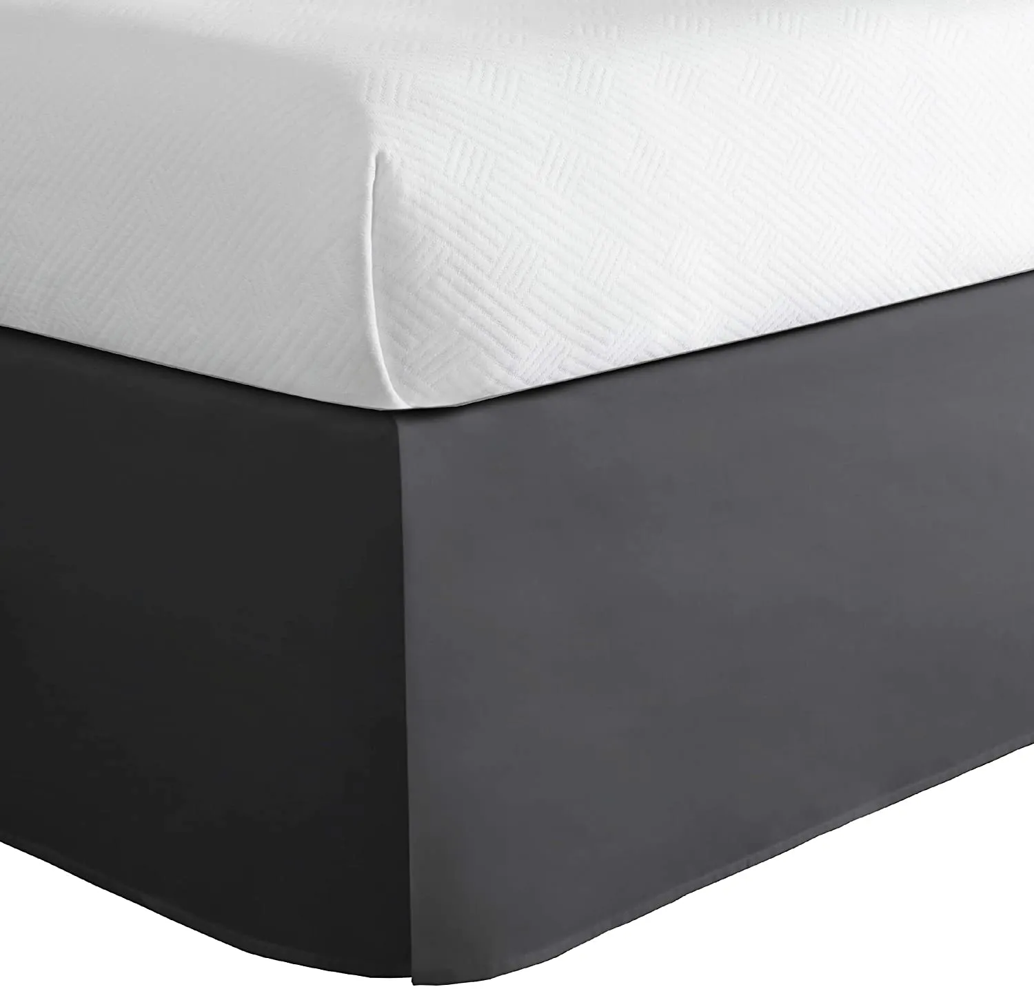 New Today’s Home Classic Tailored Bed Skirt Dust Ruffle, Cotton Blend Design, 14" Drop Length, Queen, Black!