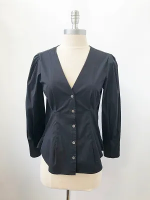 NEW Veronica Beard Black Blouse Size 4