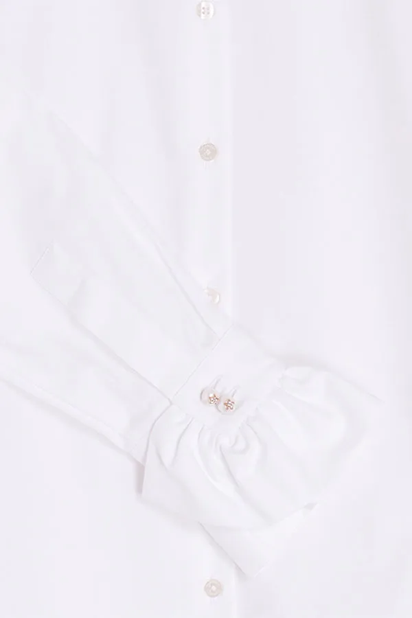 NICOLA WHITE POPLIN BLOUSE