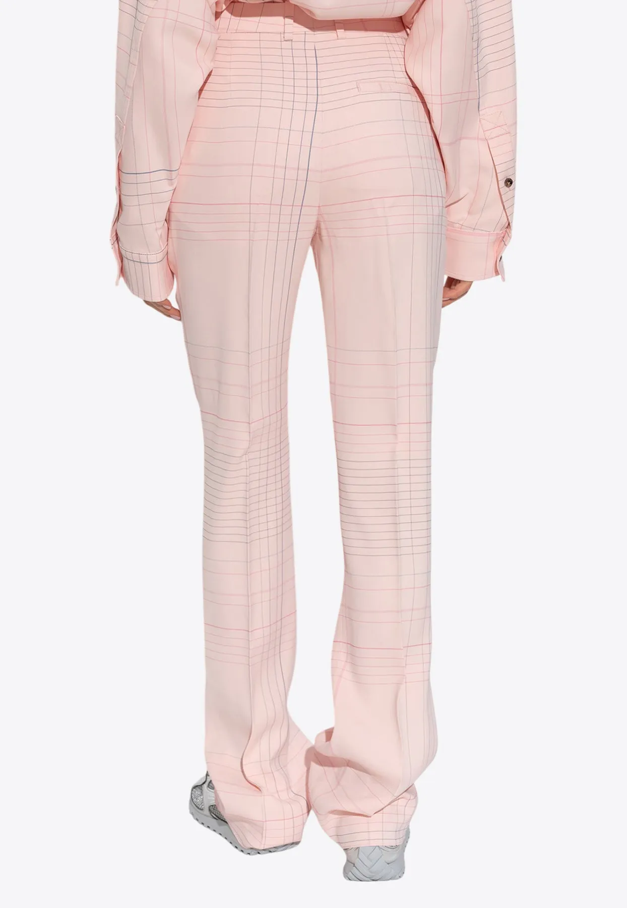 Notebook-Pattern Flared Pants