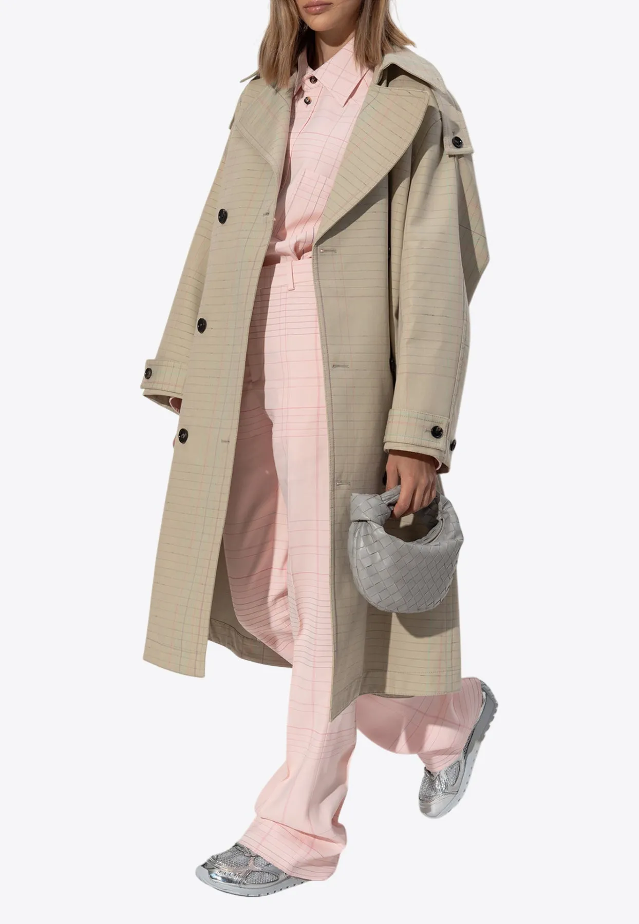 Notebook-Pattern Flared Pants