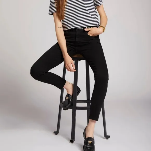 NWOT Current &amp; Elliott The Grommet Size 26 in Overdye Black Denim